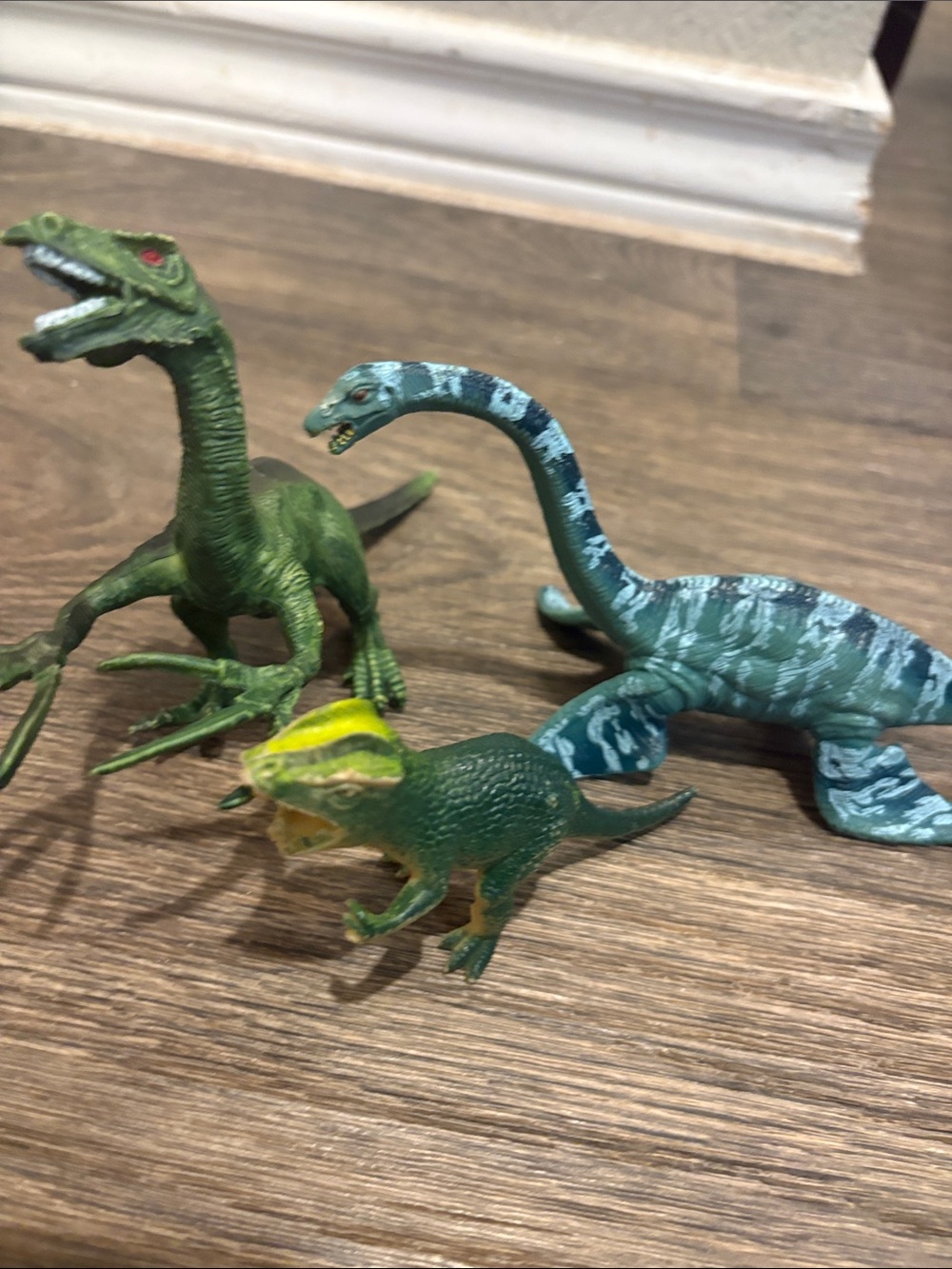 FREE in bundle DINO 3 set Green and Teal Reptile Figurine Set - Pets Reptile